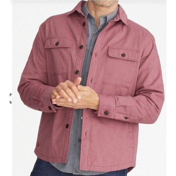 UNTUCKit Ziraldo Shirt Jacket Flannel Lined Burgundy Men's Size XL MSRP $148 - Picture 2 of 11
